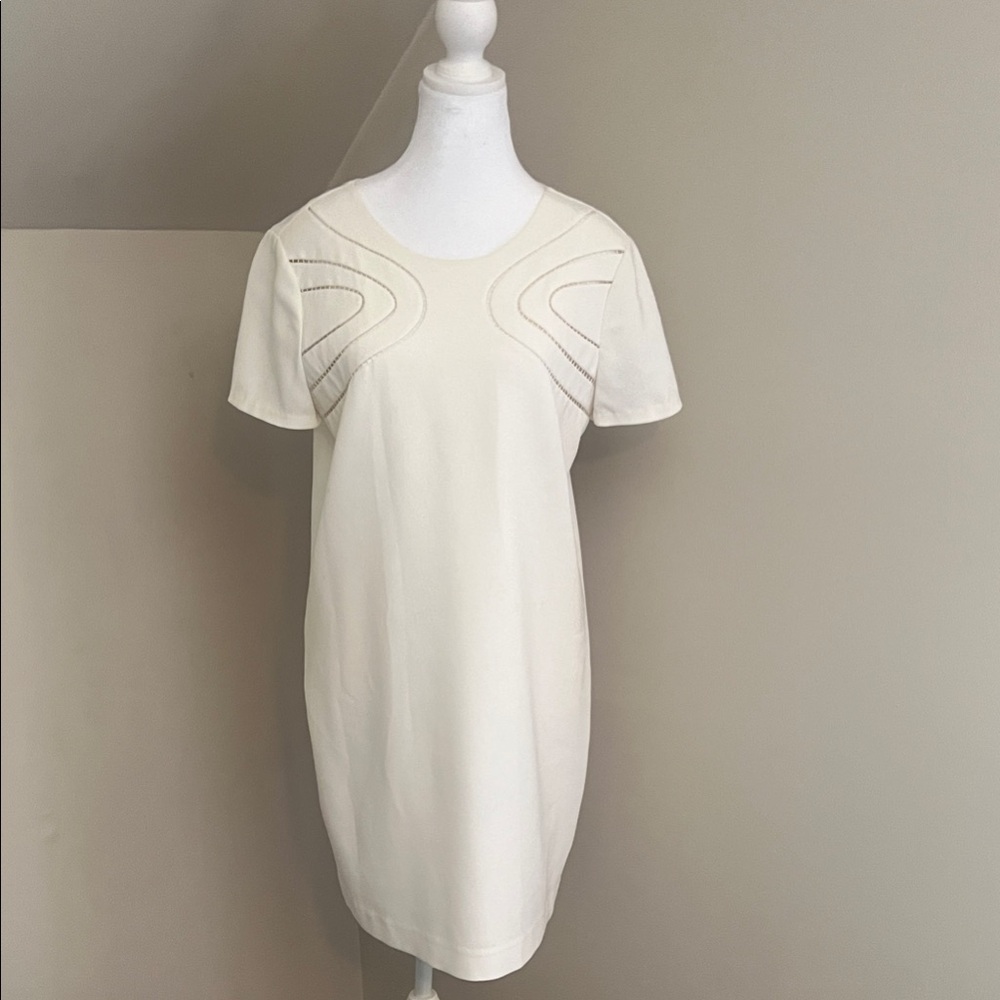 Diane Von Furstenberg Cream Boxy Mini Dress
